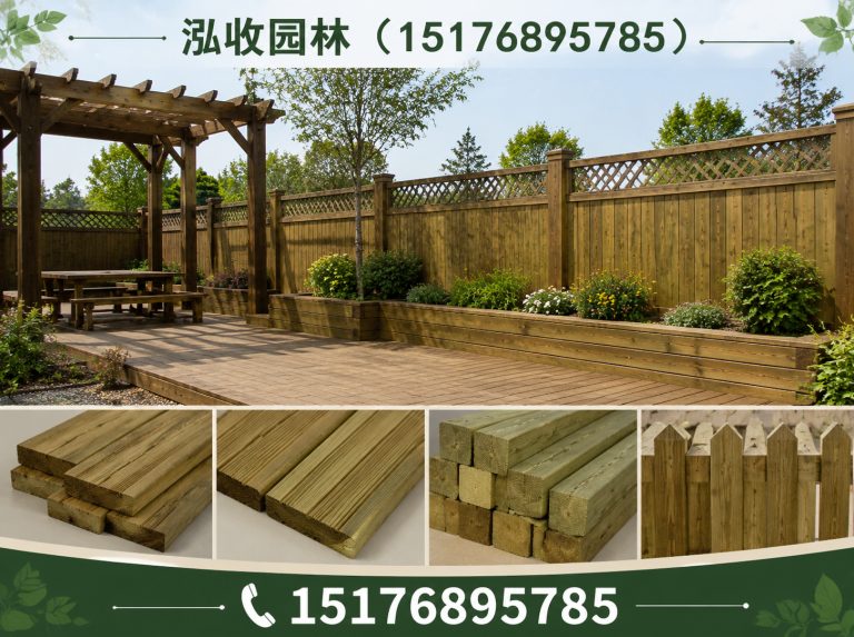 红河京津冀防腐木工程展示图